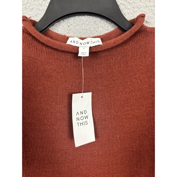 And Now This Women's Sleeveless Sweater Mock Neck Sonoma Brick Small NWT's. - Picture 6 of 8